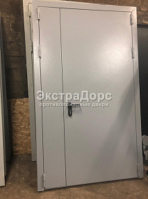 Полуторная металлическая противопожарная дверь 2-го типа
