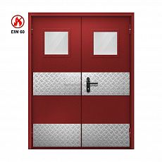 Двупольная огнеупорная дверь EIW 30 ДО-02-EIW-30 ДП78 двупольная остекленная